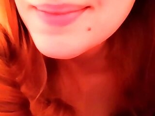 Juicy Red-haired ASMR Gf Loosens YOU IN BED