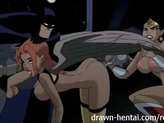 Justice League Anime porn - Two chicks for Batman
